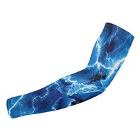 Blue Lighting UV Protection Cooling Arm Sleeves for Men Women, Sunblock Compression Sun Sleeves for Outdoors, Running, Cycling, Fishing, Golf, Volleyball, Basketball, Baseball, Football