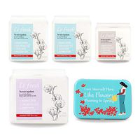 Lefresh Organic Menstrual Pads Gift Set B - Organic Cotton Sanitary Pads for Women - 1 Pack of Panty Liners + 2 Packs of Regular + 1 Pack of Overnight with Wings + Free Pocket Tin Case for Carrying