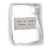 100x Clear Flat Cello/Cellophane Treat Bag 2X3 inch(1.2mil) Gift Basket Supplies