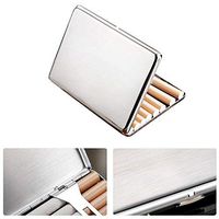Groupcow Silver Cigarette Case for 16 Pcs King Size (84mm) Cigarettes