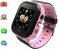 Kids Smart Watch with SOS Alarm, Real-Time Positioning, Phone Call, Voice Message and Many Other Functions.(Pink