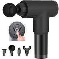 Massage Gun for Athletes Quiet Handheld Percussion Massager Muscle Deep Relaxation for Pain Relief Deep Tissue Head Cordless Fascia Gun Include Attachment,Black