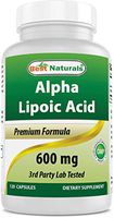 Best Naturals Alpha Liopic Acid 600 mg 120 Count - ALA Alpha Lipoic Acid Powerful Antioxidant