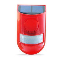 Waterproof Solar Strobe Light with Motion Detector Solar Alarm Light 110db Sound Security Siren Light for House,Farm,Barn,Villa,Yard,Warehouse