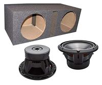 2) NEW ROCKFORD FOSGATE P3D4-12 12" 2400 Watt 4-Ohm DVC Car Subwoofers + Sub Box