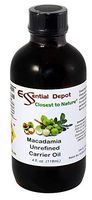Macadamia Unrefined Carrier Oil - 4oz - GC/MS Tested - Skin Safe - Supplied in 4 oz. Amber Glass Bottle with Black Phenolic Cone Lined and Safety Sealed Cap