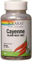 Solaray Cayenne Capsules, 515 mg, 180 Count