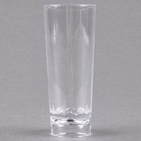 Fineline Tiny Temptations 6413-CL 2 oz. Tiny Barware Clear Cordial Plastic Shot Glass - 10/Pack