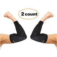 Thx4COPPER Elbow Compression Sleeve(1 Pair) - #1 Copper Infused Support –Guaranteed Recovery Copper Elbow Brace-Idea for Workouts, Sports, Golfers, Tennis Elbow, Arthritis, Tendonitis-X-Large…