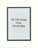 Golden State Art, Pack of 20 11x14 Cream/Blue Double Mats Mattes with White Core Bevel Cut for 8x10 Photo + Backing + Bags