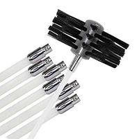 HUAWELL Dryer Duct Cleaning Attachment, 6 Rods Extends Up To 12 Feet, Lint Remover,Synthetic Brush Head, Use With or Without a Power Drill((6 Rods + 1 Bush Head)