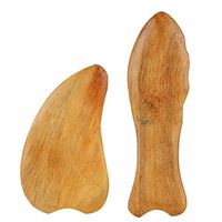 Qkiss Wooden Scraping Board Face Neck Massage Muscle Pain Relief Gua Sha Tools for Body Healthy Care(01)