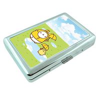 Rain Puddle Em1 Hip Silver Cigarette Case Id Holder Metal Wallet 4" X 2.75" RFID Protection
