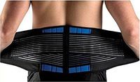 AMZSTAR Back Support Brace, Deluxe Neoprene Double Pull Support Lumbar Lower Back Brace and Waist Support Belt for Back/Slipped Disc Pain Relief (X-Large/36-40)