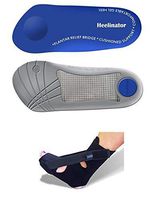 Plantar Fasciitis Soft Night Splint and 3/4 Lenght Orthotic Heelinator (Day and Night Treatment for Plantar Fasciitis) (Womens 9)