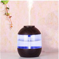 Lavany Air Aroma Diffuser Essential Oil Humidifier, 700 ml USB Ultrasonic Aromatherapy Air Humidifier Diffuser with Blue Color Lights for Office Home Bedroom Yoga Spa (Black)