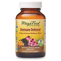 MegaFood, Immune Defense, Supports Immune and Cellular Health, 5-Day Intense Wellness Supplement, Gluten Free, Vegan, 30 Tablets (15 Servings)