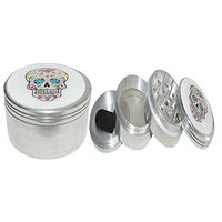 KrmaX 4 Part Metal Sticker Herb Grinder 30 mm