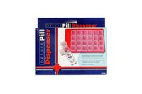 Portable Deluxe Pill Dispenser - 4 dose compartments per Day x 7 Day Week = 28 Total compartments