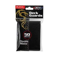 BCW FBA_1-DGM-BLK 100 Premium Black Double Matte Deck Guard Sleeve Protectors for Gaming Cards  (two pack of 50 sleeves)