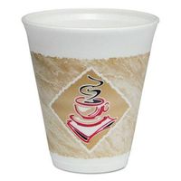 Solo 12X16GPK Cafe G Foam Hot/Cold Cups, 12 oz, Brown/Red/White, 20/Pack