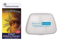 Biosource Nutrition Pocket Pill Pack in Bundle with Scandinavian Formulas Strix Bilberry Extract 60 Gelcaps