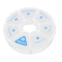 Traveling 7 Compartment Medicine Tablet Pill Box Dispenser