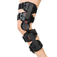 Hinged ROM Knee Brace, Adjustable Post Op Knee Brace Support Pad Orthosis Splint Wrap Medical Orthopedic Stabilizer for Men (No Sling)