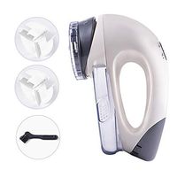 Portable Fabric Shaver with Two Replaceable Blades, Lint Remover,Quickly and Effectively for Couch, Blanket, Curtain, Socks, Legging, Wool, Pill Shaver Remover (White)
