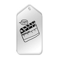 Azeeda 10 x 'Directors Clapper Board' 66mm x 34mm Clear Tags (TG00042039)