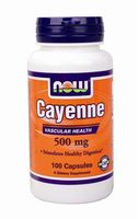 Now Foods Cayenne, 100 caps / 500 mg (Pack of 2)