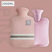 Milla Youpin Home and Outdoor Woven Hot Water Bag with Classic Striped Hand Warmer, Capacity: 2000ML