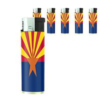 Arizona State Flag Lighters S1 Set of 5 Electronic Flame Cigarette Smoking