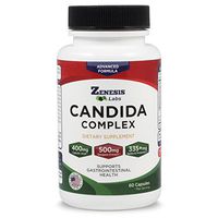 Candida Cleanse Detox Caprylic Acid Supplement - 60 Capsules - for Yeast Infections - with Oregano Extract, Probiotics, Enzymes, Other Extracts - 30 Day Supply