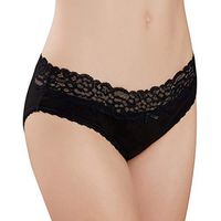 Anigan New ARRIVEAL EvaWear Lace Waist, Tampon Replacement, Absorbent Menstrual Period Panty, M Black