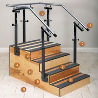 Adjustable one-Sided Staircase 36" Clinton Select Series STAIRCASES for Physical Therapy - Exercise Equipment - Fitness Item# 4-6501-36