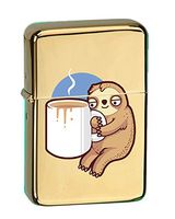 Hat Shark Randy Otter Good Morning Coffee Sloth Vector KGM Thunderbird Vintage Lighter - High Polish Brass