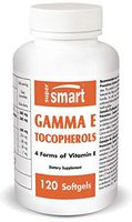 Supersmart - Vitamins - Gamma E Tocophérol + Tocotrienol - Contains Natural Tocopherols Providing Beneficial Vitamin E. Helps Fight Oxidative Stress | Non-GMO - 120 softgels.