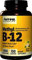 Jarrow Formulas Methylcobalamin (Methyl B12), Supports Brain Cells and Nerve Tissue, 1000 mcg, 2 Pack