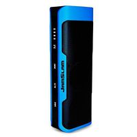 Wireless Portable Bluetooth Speaker, Radio, Mic & External Battery: Powerful Full-Spectrum Sound, Moisture Resistant, 15 Hour Music Playback, Sleek Durable Light Design with Touch Screen Technology. Fast Charge. Enhance Your Hangout with JamSlam! (Blue)