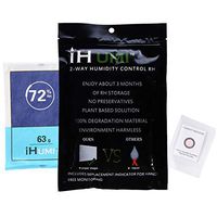 IHUMI 72 Percent RH - 63 Gram, 12-Pack 2-Way Humidity Control, Small Humidor Packs - Free Reusable Smell Proof Bag