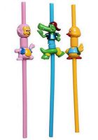 JTC Cartoon Plastic Reusable Drinking Straws Assorted 3 Piece