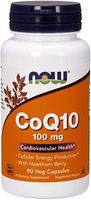 NOW® CoQ10 w/Hawthorn Berry, 100 mg, 90 Veg Capsules