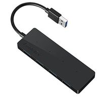 EagleTec B060 USB 3.0, 4 Port Hub, Ultra Slim Compact USB Hub for Laptop PC Computer (Black)