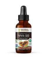 Papaya Seed Liquid Extract – 100% Pure USDA Organic – Non-GMO Verified – Kosher - Digestive Enzyme Plus – Super-Fruit for Gentle Detox - Gut & Liver Cleanse – 1oz Glass Bottle - by Herbal Goodness