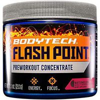 BodyTech Flash Point Pre Workout Concentrate for Energy, Focus Stamina, Watermelon (201 Grams Powder)