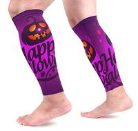 KEAKIA Happy Halloween Calf Compression Sleeves Shin Splint Support Leg Protectors Calf Pain Relief for Running, Cycling, Travel, Sports for Men Women (1 Pair)