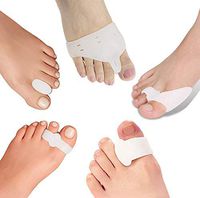 Belletek Toe Separators, Straighteners & Spacers for Relaxing Toes, Bunion Corrector Relief, Hammer Toe, Use for Pedicure, Yoga & Running