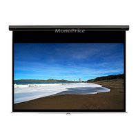 Monoprice Manual Projection Screen w/ Slow Retraction Mechanism - Matte White Fabric (92 inch, 16:9)