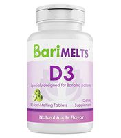BariMelts D3, Dissolvable Bariatric Vitamins, Natural Apple Flavor, 90 Fast Melting Tablets